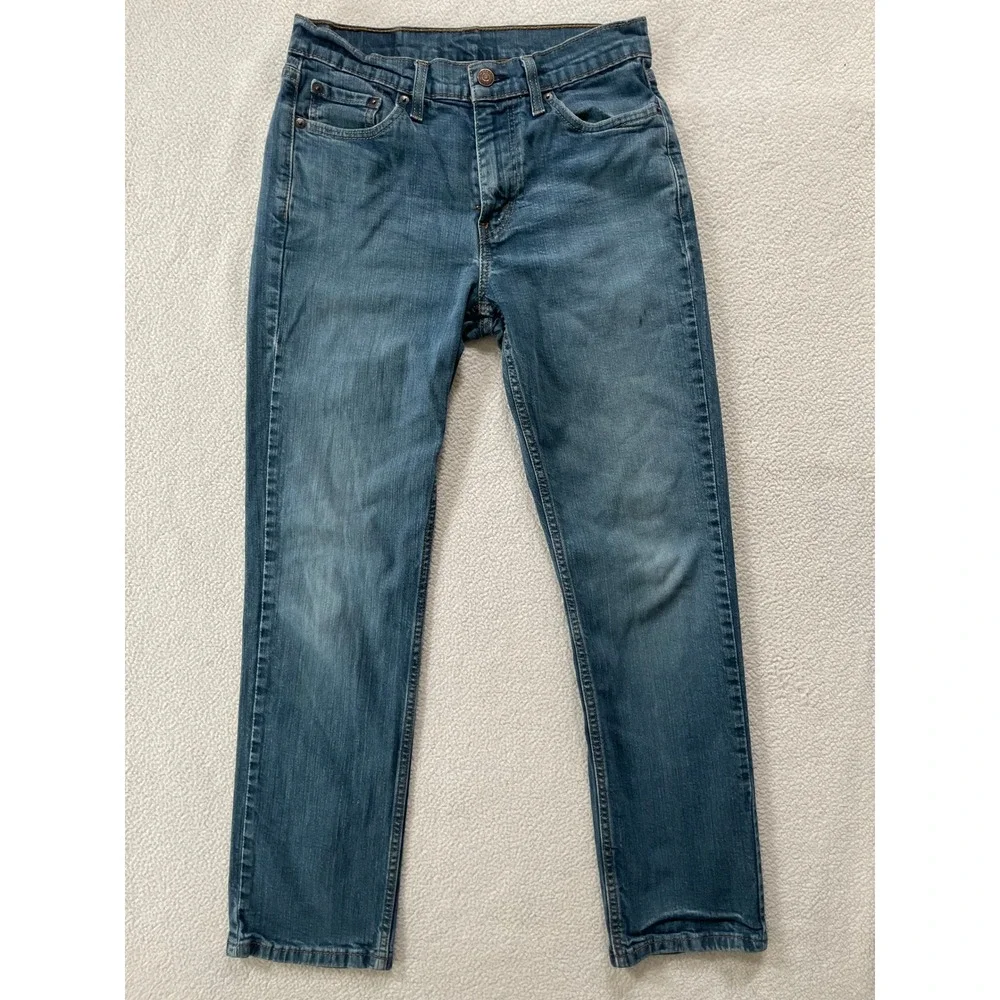 Levis Men 30x30 514 Straight Fit Jeans Blue Medium Wash Stretch Denim 00514-0403